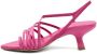 Vic Matié Asymmetrische Violet Leren Sandalen Pink Dames - Thumbnail 4