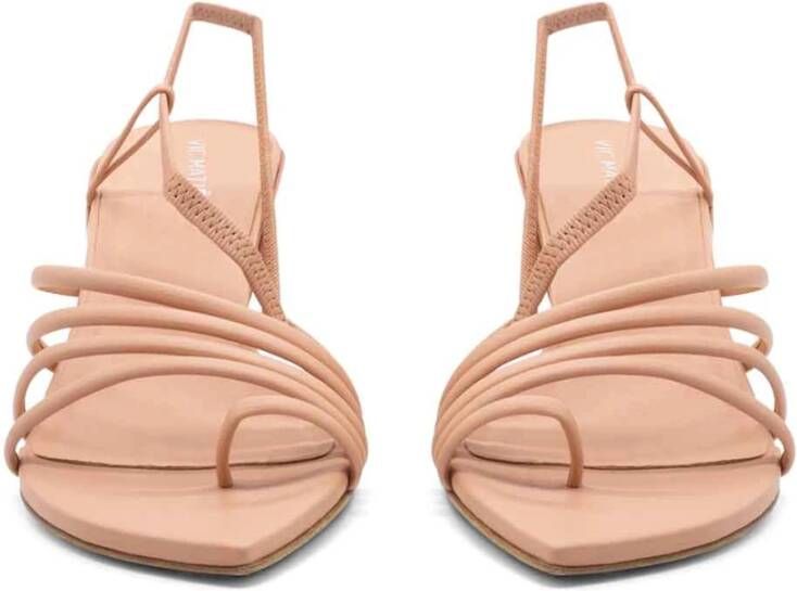 Vic Matié Asymmetrische Zachte Roze Leren Sandalen Pink Dames