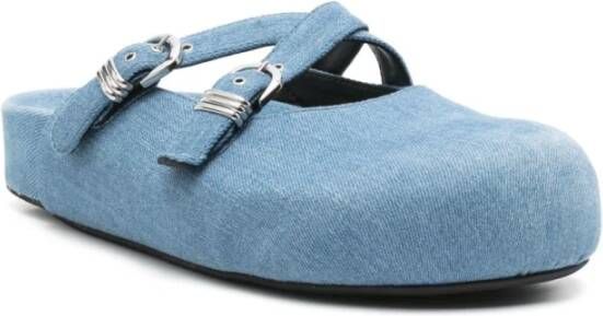 Vic Matié Blauwe Gesp Sandalen met Uitgesneden Details Blue Dames