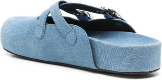 Vic Matié Blauwe Gesp Sandalen met Uitgesneden Details Blue Dames