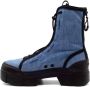 Vic Matié Blauwe Gewassen Denim Amfibie Schoenen Blue Dames - Thumbnail 4