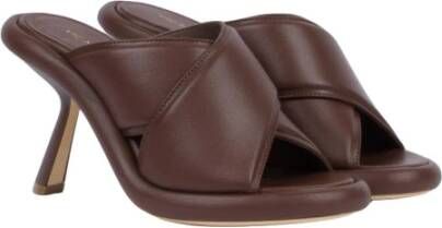 Vic Matié Bruine Gekruiste Band Open Sandalen Brown Dames