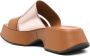 Vic Matié Bruine Leren Sandalen met Uitsparingen Brown Dames - Thumbnail 3