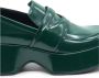 Vic Matié Geborsteld Kalfsleer Donkergroene Mocassin Green Dames - Thumbnail 5