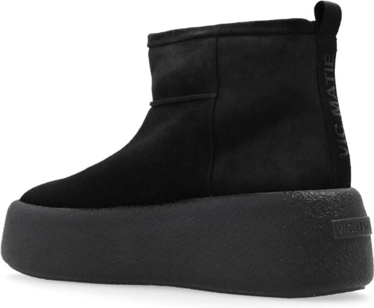 Vic Matié Geïsoleerde platform booties 'Sensory' Black Dames