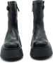 Vic Matié Gestreepte Biker Boot in Zwart Black Dames - Thumbnail 2