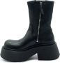 Vic Matié Gestreepte Biker Boot in Zwart Black Dames - Thumbnail 4