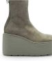 Vic Matié Gestreepte Sandaalboot in Stretchleer Beige Dames - Thumbnail 11