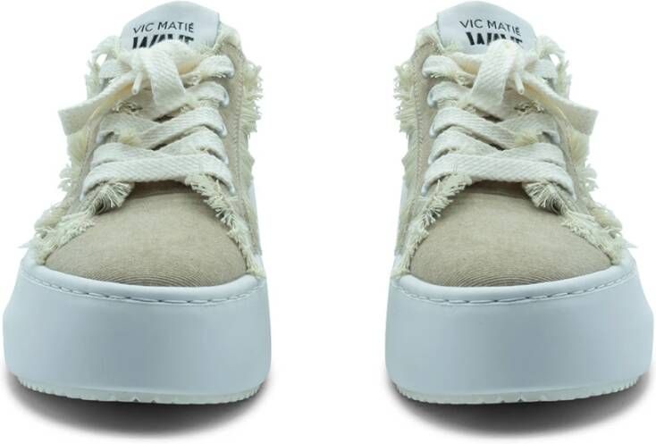 Vic Matié Golf Schoen Franjes Beige Dames