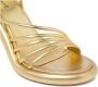 Vic Matié Gouden Strappy Sandalen met Radiaal Patroon Yellow Dames - Thumbnail 4