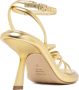 Vic Matié Gouden Strappy Sandalen met Radiaal Patroon Yellow Dames - Thumbnail 7