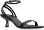 Vic Matié Zwarte leren Cross-Slipper sandalen Black Dames - Thumbnail 9