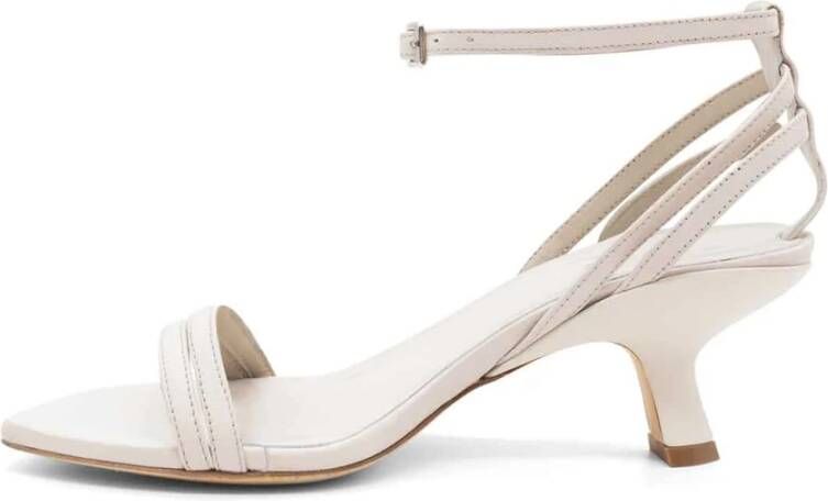 Vic Matié Kruis-Slipper Sandalen in IJsleer Beige Dames