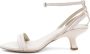 Vic Matié Kruis-Slipper Sandalen in IJsleer Beige Dames - Thumbnail 4