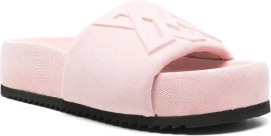 Vic Matié Lichtblauwe Sandalen met Geribbelde Zool Pink Dames