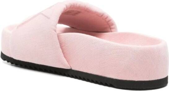 Vic Matié Lichtblauwe Sandalen met Geribbelde Zool Pink Dames