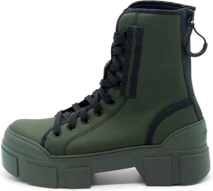 Vic Matié Militaire-Look Technische Stoflaars Green Dames