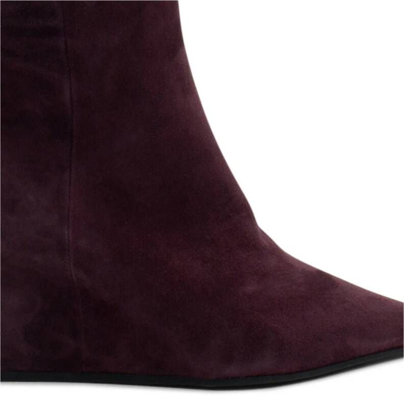 Vic Matié Minimalistische enkellaars Cocoon in Bordeaux Red Dames