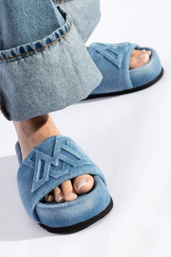 Vic Matié Platform Slides Blue Dames