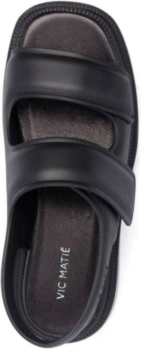 Vic Matié Platte sandalen voor vrouwen Black Dames