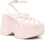 Vic Matié Roze Leren Kruisband Sandalen Pink Dames - Thumbnail 2