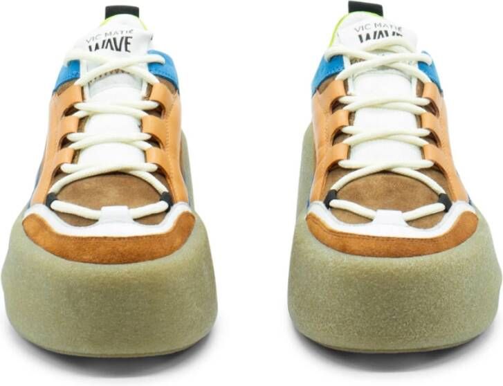 Vic Matié Stijlvolle Sneaker in Bruin Blauw Oranje Multicolor Dames