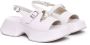 Vic Matié Witte Leren Plateau Sandalen met Gesp White Dames - Thumbnail 2