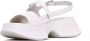 Vic Matié Witte Leren Plateau Sandalen met Gesp White Dames - Thumbnail 3