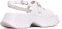 Vic Matié Witte Leren Plateau Sandalen met Gesp White Dames - Thumbnail 4