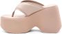 Vic Matié Zachte Nappa Leren Flip-Flops in Roze Pink Dames - Thumbnail 4