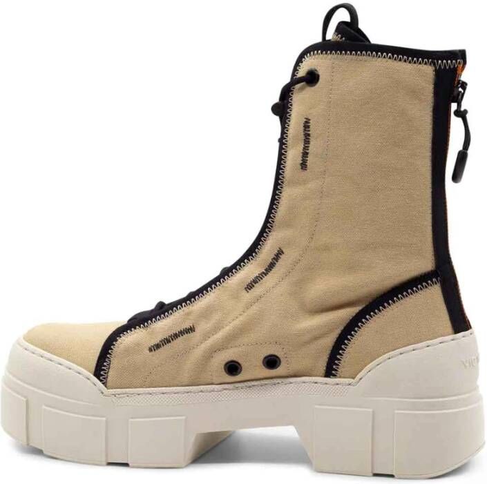 Vic Matié Zand Katoenen Amfibische Schoenen Beige Dames