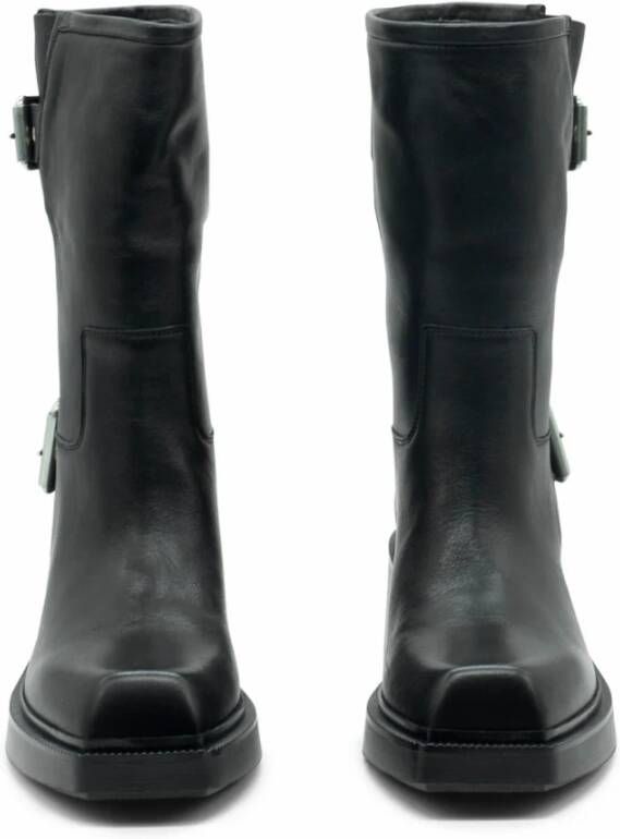 Vic Matié Zwarte Biker-Boot Fray Black Dames