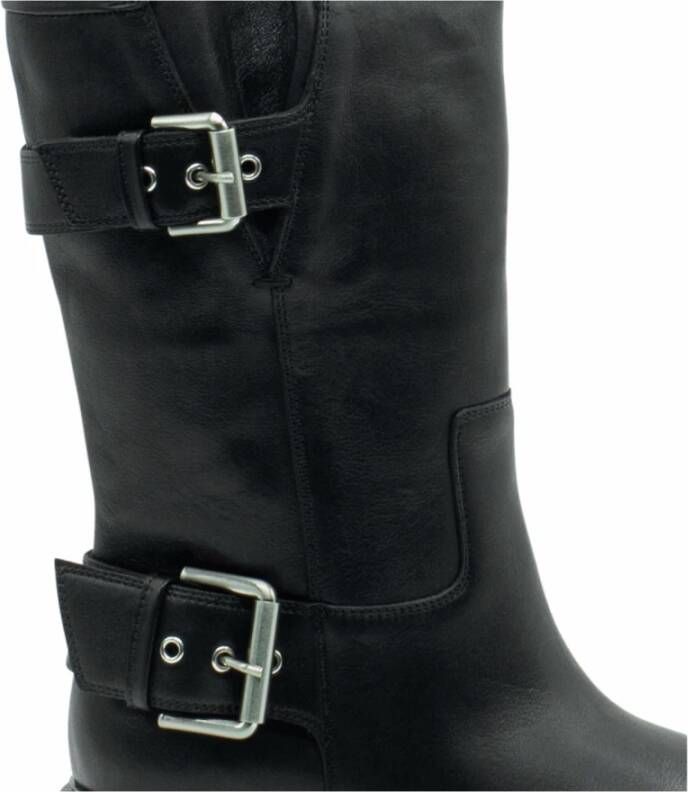 Vic Matié Zwarte Biker-Boot Fray Black Dames