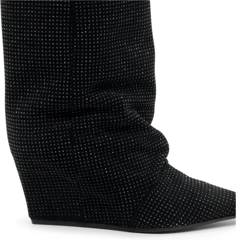 Vic Matié Zwarte Cocoon Laars met Fijne Studs Black Dames