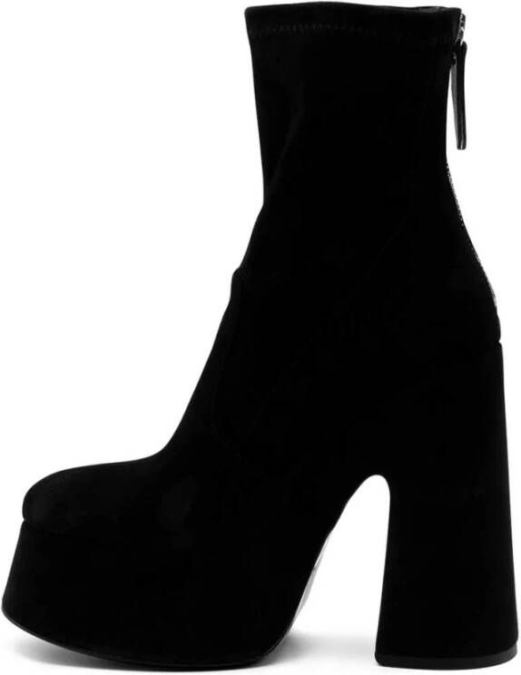 Vic Matié Zwarte Flare Enkellaars Black Dames