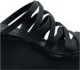 Vic Matié Zwarte leren Crossover Slipper Black Dames - Thumbnail 5