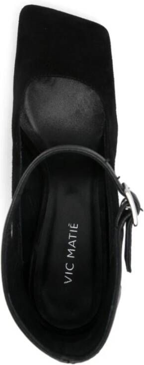 Vic Matié Zwarte sandalen met enkelband Black Dames