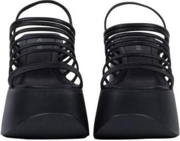 Vic Matié Zwarte sleehak sandalen met bandjes Black Dames