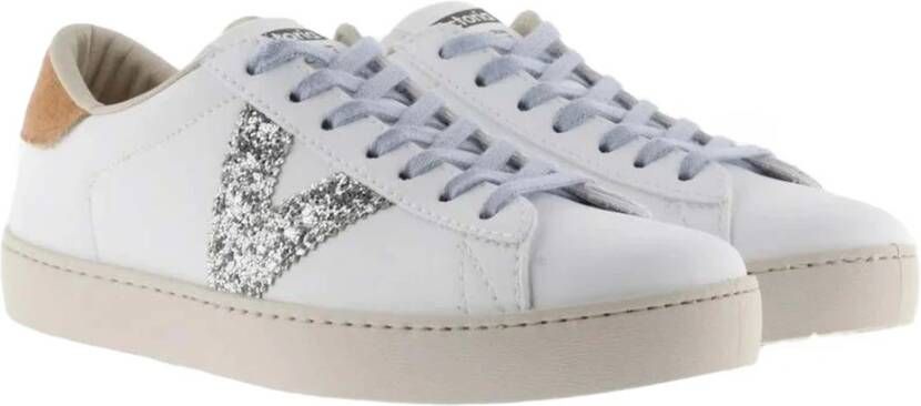 Victoria Berlín Efecto Piel & Glitter Sneakers White Dames