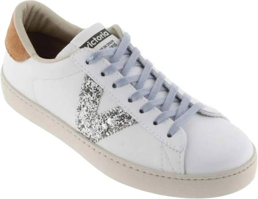 Victoria Berlín Efecto Piel & Glitter Sneakers White Dames