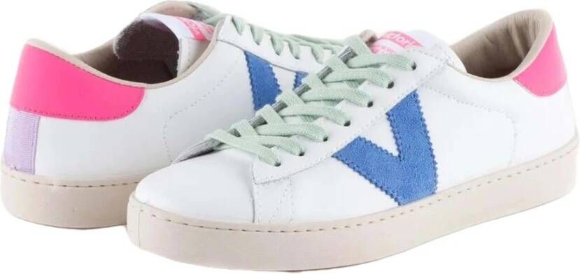 Victoria Berlin Piel & Neon Sneakers White Dames