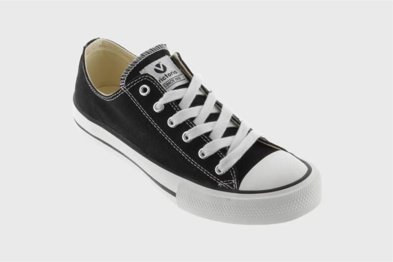 Victoria Canvas Tribe Sneakers (Grote Maten) Zwart Dames