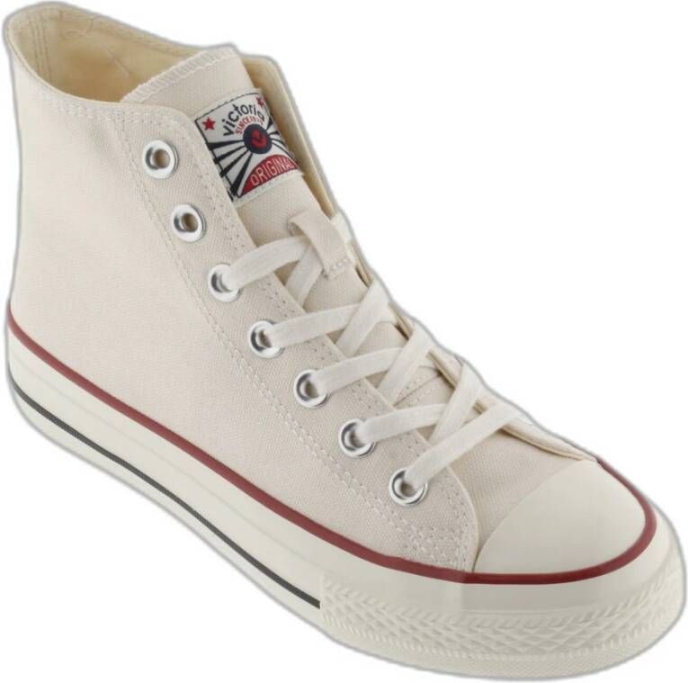 Victoria Dames sportschoenen van glanzend canvas Tribu Wit Dames