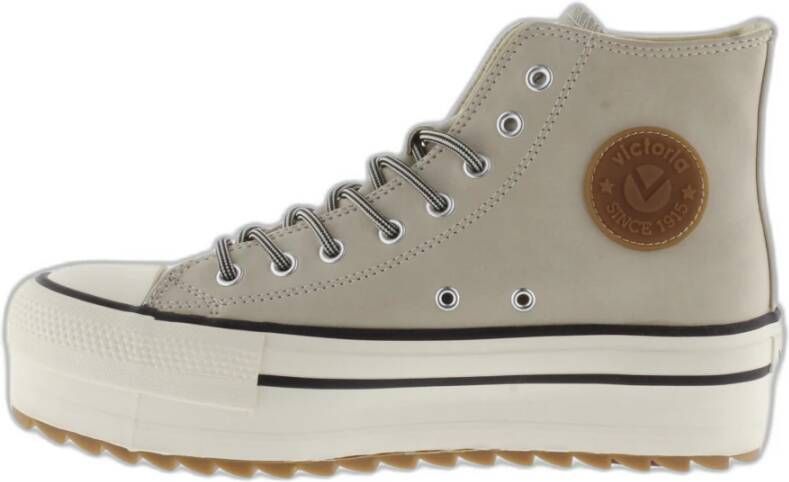 Victoria Dubbele sportschoenen van imitatieleer voor dames Tribu Sierra Beige Dames