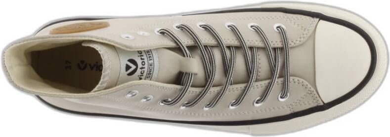 Victoria Dubbele sportschoenen van imitatieleer voor dames Tribu Sierra Beige Dames