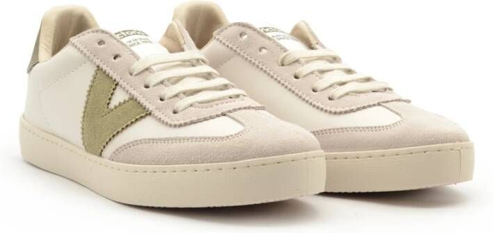 Victoria Groene leren sneakers Green Dames