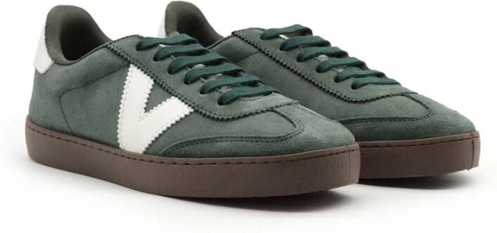 Victoria Groene Suède Sneakers met Ergonomisch Voetbed Green Heren