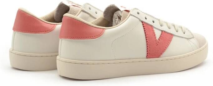 Victoria Leren Sneakers met Crosta Neus White Dames