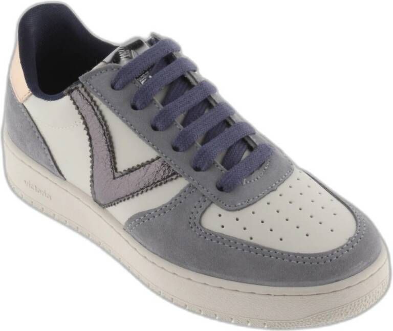 Victoria Metallic Splitleren Sneakers voor Vrouwen Blauw Dames