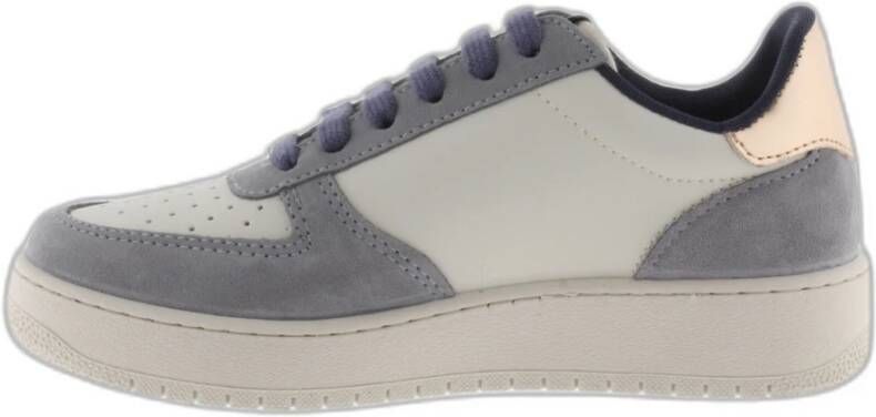 Victoria Metallic Splitleren Sneakers voor Vrouwen Blauw Dames